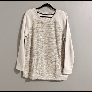 Lou & Grey tunic sweatshirt cream shimmer!